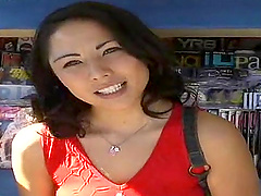 After meeting this hot Asian girl a guy takes her home and pounds her