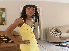 A skinny Black girl gets nailed by a White guy in POV video