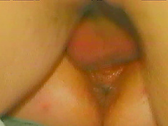 Impressive brunette obtains cum on tits after being banged in a close up shoot