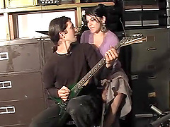 Chummy brunette with big natural tits enjoys getting drilled hardcore after giving a blowjob