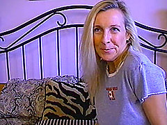 Doting blonde mature amateur with a shaved pussy gets fucked hardcore anal