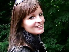 Hot Chick Gives Blowjob POV Style Outdoors