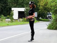 Naughty Police Woman Gives Amazing Blowjob On POV Cam