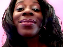 Lovely Ebony Gives Amazing Blowjob And Gets Hairy Pussy Fucked