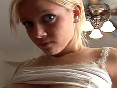 Amateur Blonde Performs Erotic Solo In POV Porn