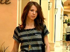 Naughty hot ass chick Allie plays pussy in public horny erotic scene