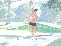 Naughty Harper Flashes Tits In Erotic Solo