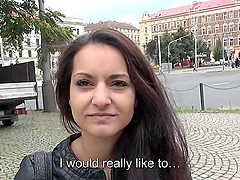 Lili Devil rides a huge cock in public for some cash