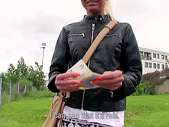 A guy meets a girl, picks her up and fucks her in a field