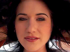 Cute brunette has her natural tits fondled with POV licking asshole & shaved pussy