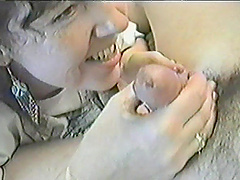 Retro mature amateur slut sucking cock in POV blowjob movie