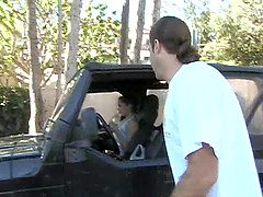 Naughty amateur porn brunette hot chick gets fucked hardcore outdoor doggystyle