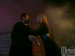 Nasty hot ass babes Rebecca Lord and Serenity gets drilled doggystyle