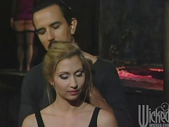 Bartender seduces the last customer and fucks her perfect pussy