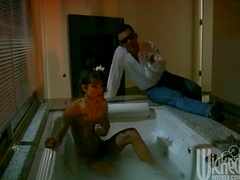 Lovely porn sweetheart Selena Steele gives huge cock a hot blowjob