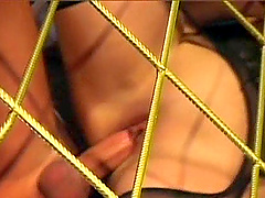 Smoking chubby women gives blowjob while being fucked doggystyle in hardcore FFM threesome