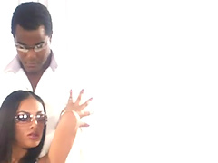 Sexy cowgirl gets her pussy licked before riding on a big black cock