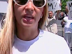 Sassy babes getting their anals screwed doggystyle in a DP group sex