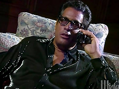 Jessica Drake and Stephanie Swift get banged doggystyle in a threesome shoot