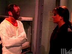 Horny Stephanie Swift fucks a crazy guy in his prison cell