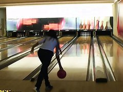 Hot Amateur Reality Slut Blowjob IN Bowling Alley!