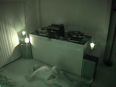 Kinky short-haired milf gives a blowjob to a dude in hidden cam clip