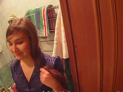 Naughty hot ass teen sluttie plays with huge dick in hot blowjob scene