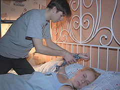 Amateur Russian blonde gets her cunt fucked deep in cuckold scene