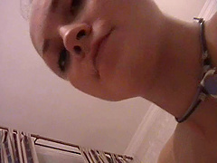 Freaky small tits skinny russian in homemade couple bed sex video