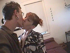 Pierced tongue blowjob from his alt GF excites him for hot sex