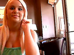 Go up her skirt at the coffee shop to see her pussy