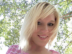 Wetting her nice ass before masturbating erotically