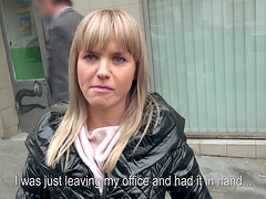 Amazing cowgirl with natural tits gives a wild fuck in exchange for money