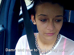 Teen given lift to college fucked in missionary style in backseat of the car